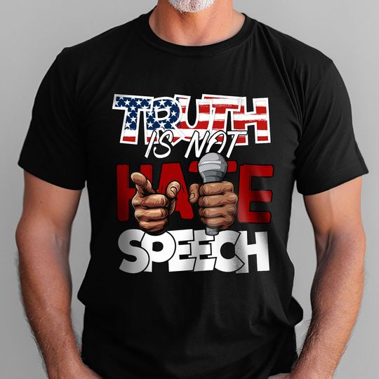 Truth The New Hate Speech Political Correctness USA Flag T-Shirt