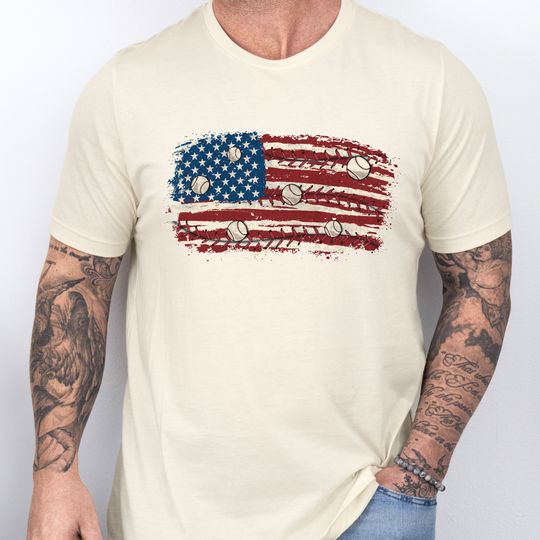Happy 4th of july, Patriotic Baseball American Baseball T-Shirt