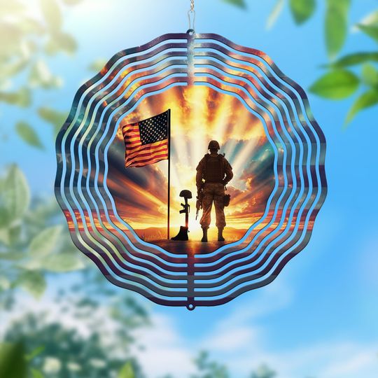 Memorial Day U.S. Veteran Wind Spinner