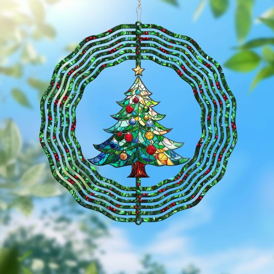 Christmas Tree Wind Spinner