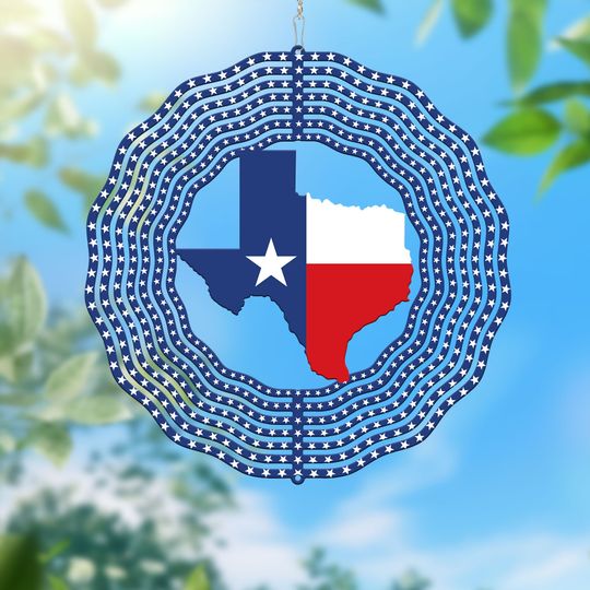 Texas Map Wind Spinner