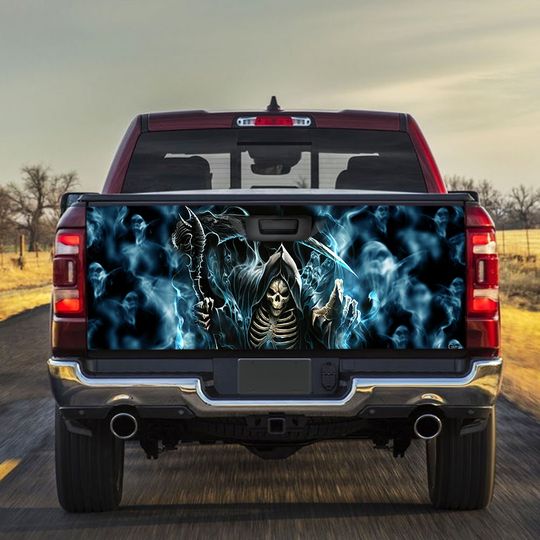 Grim Reaper Cool Truck Tailgate Decal Sticker Wrap