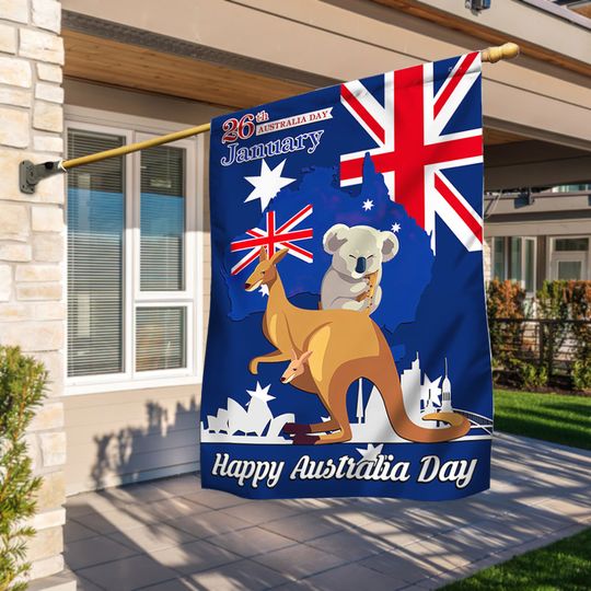 Happy Australia Day  26th January Flag