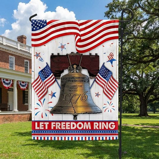Flagwix American Flag - Let Freedom Ring Independence Day Liberty Bell Flag