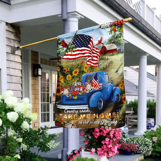 Country Roads Take Me Home Flag