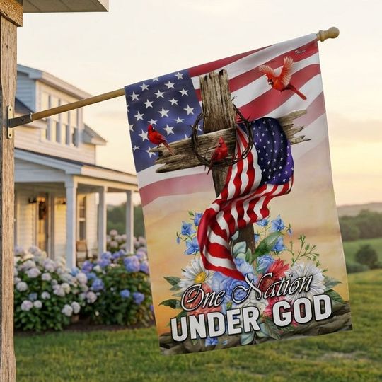 Flagwix American Flag - Patriotic One Nation Under God Flag 3-Day Shipping