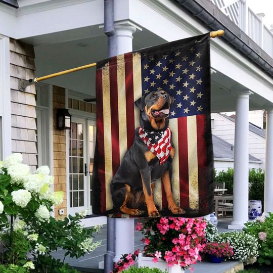 Rottweiler American Wrapped in Glory Flag 3-Day Shipping