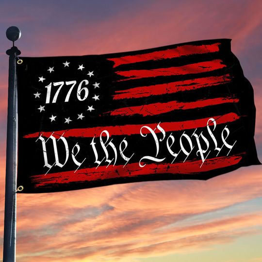 Betsy Ross 1776 We The People Patriotic Grommet Flag