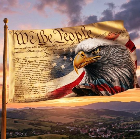 Flagwix American Flag - Veterans Day Flag - We The People Patriotic Eagle Grommet Flag – Independence Day Decor