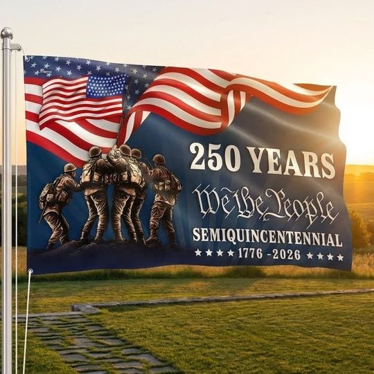 Flagwix American Flag, 250 Years We The People Semiquincentennial Grommet Flag  3-Day Shipping