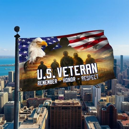 Flagwix American Flag - US Veteran American Memorial Grommet Flag