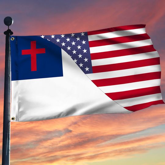 Christian Flag American Christian Grommet Flag