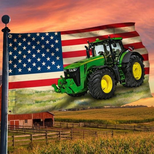 Tractor No Farmers No Food Flag, American Agriculture Flag