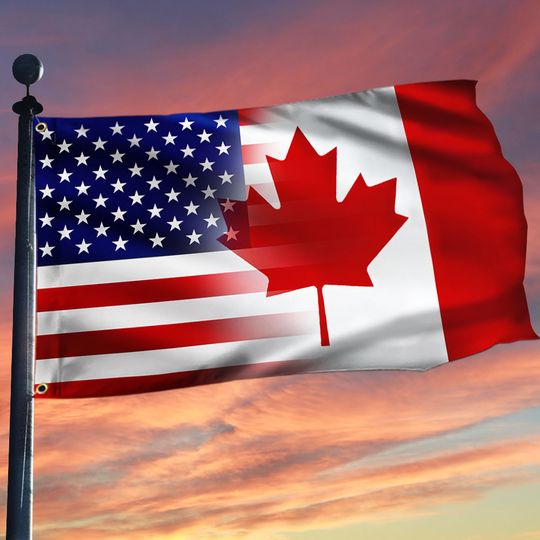Canada And USA Grommet Flag