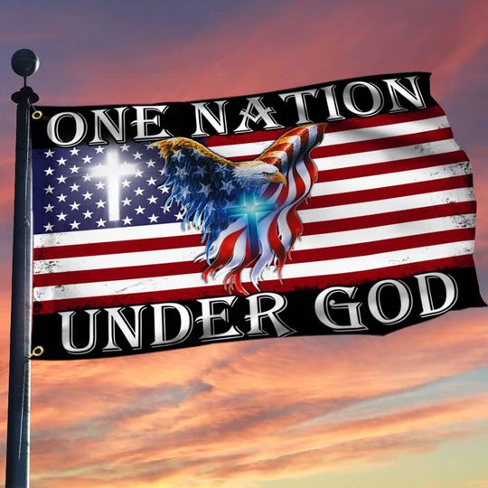 One Nation Under God American Eagle Grommet Flag THB3602GFv2 3-Day Shipping