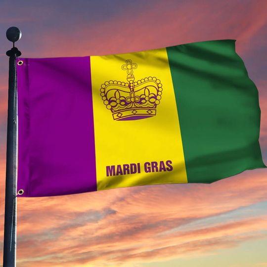 Mardi Gras Grommet Flag, Festivel Flag at New Orleans