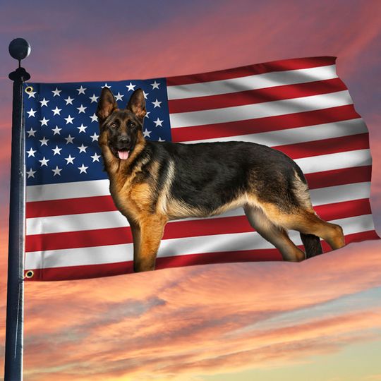 German Shepherd Dog Grommet Flag