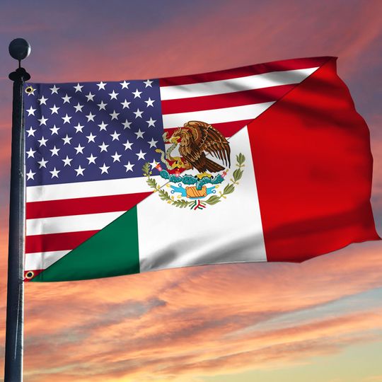 American Mexican Flag Mexican Grommet Flag