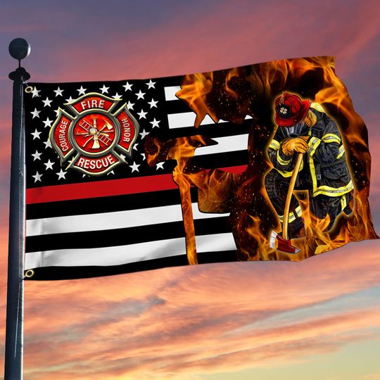 Firefighter Grommet Flag