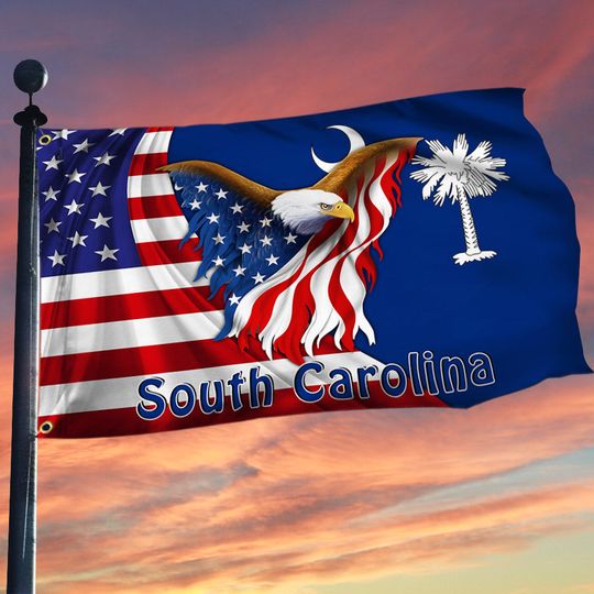 South Carolina Eagle Grommet Flag