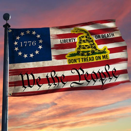 Gadsden Don't Tread On Me We The People Grommet Flag
