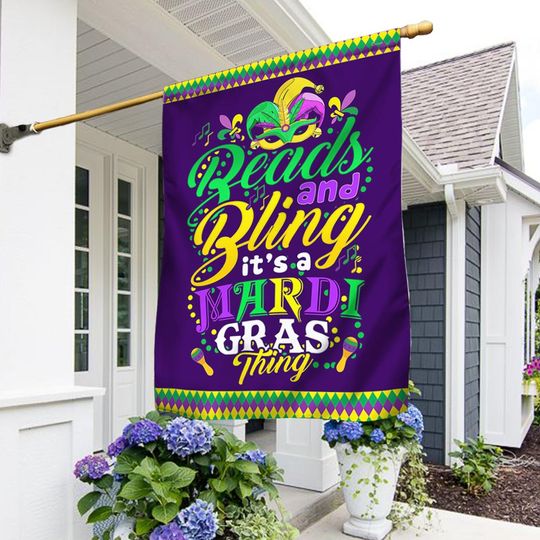 Happy Mardi Gras Flag Beads And Bling It's A Mardi Gras Thing