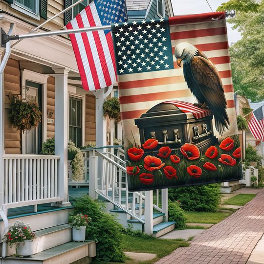 FLAGWIX  Memorial Day Flag Remembrance American Eagle Honoring All Who Served