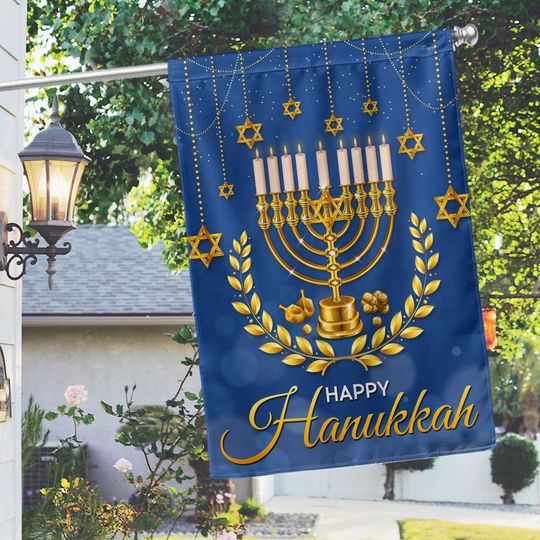 Happy Hanukkah Flag