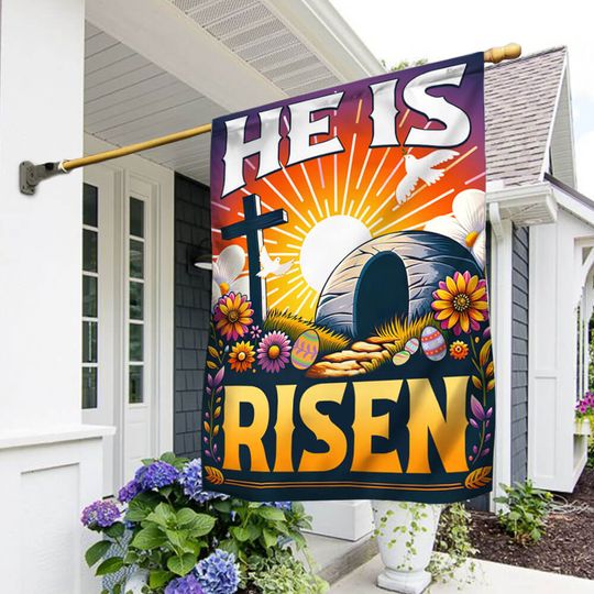 FLAGWIX  He Is Risen Easter Flag