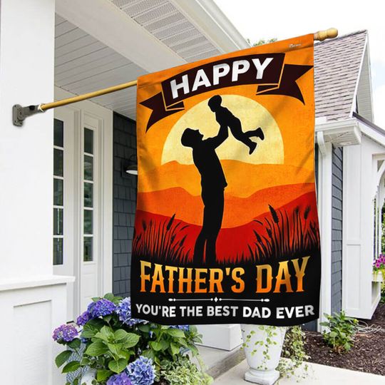 FLAGWIX Happy Father's Day You're The Best Dad Ever Flag