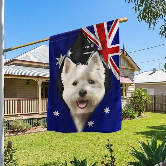 Patriotic Westie Flag, Australian Flag for Dog Lover