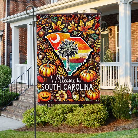 South Carolina Welcome Fall Flag