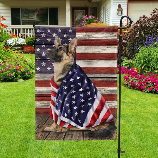 Flagwix American Flag - German Shepherd American Flag