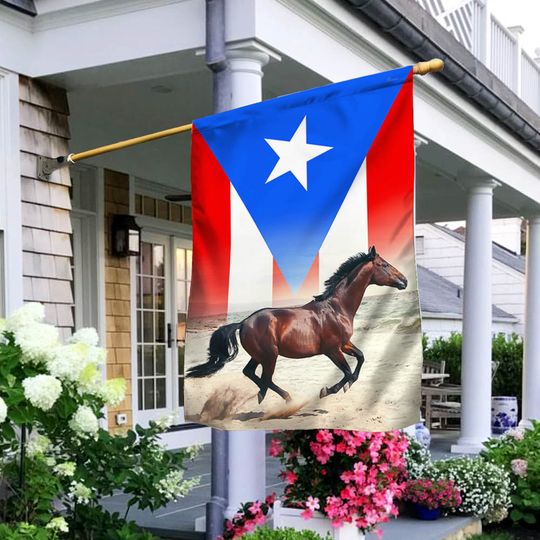 Horse Puerto Rico Flag