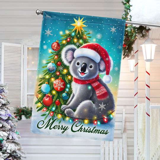 Australian Koala Christmas Flag