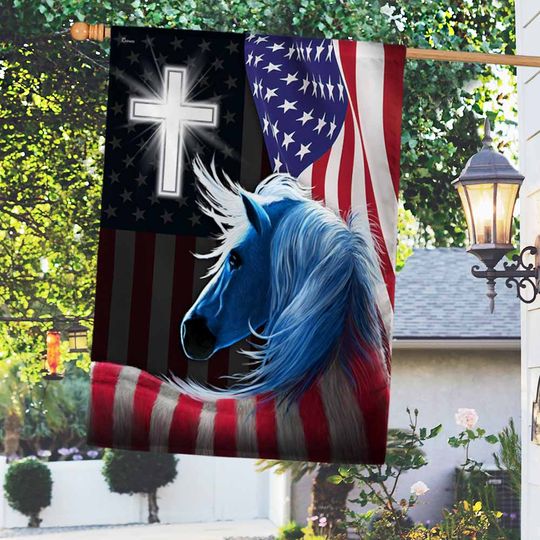 Flagwix American Flag - Patriotic Horse Cross 4th Of july American Flag