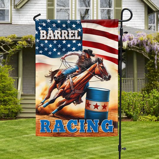 FLAGWIX Barrel Racing American Flag