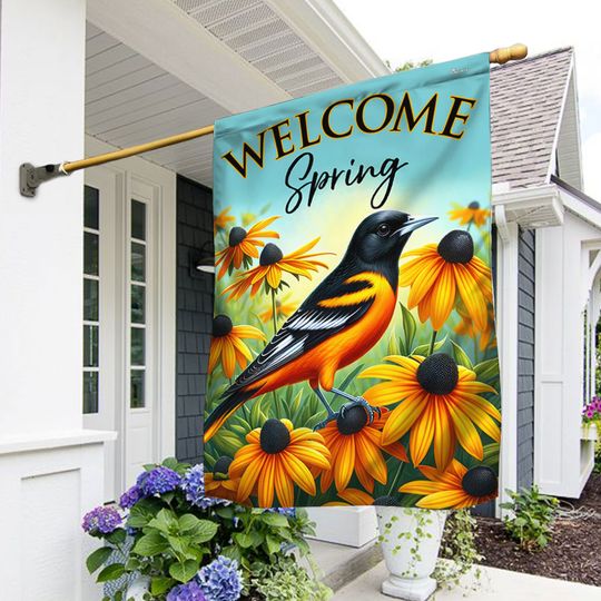 FLAGWIX Maryland Spring Baltimore Oriole Black-eyed Susans Flag