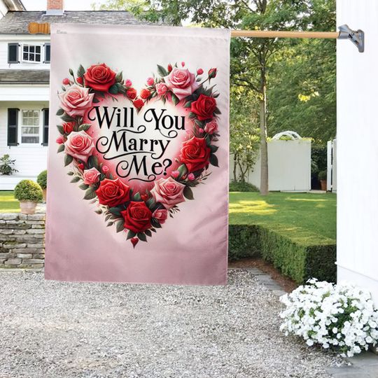 FLAGWIX  Valentine's Day Flag Will You Marry Me