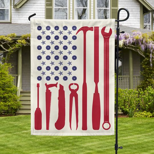 Carpenter American Happy Labor Day Flag