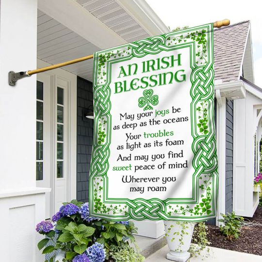 Irish Blessing Flag St. Patrick's Day Shamrock