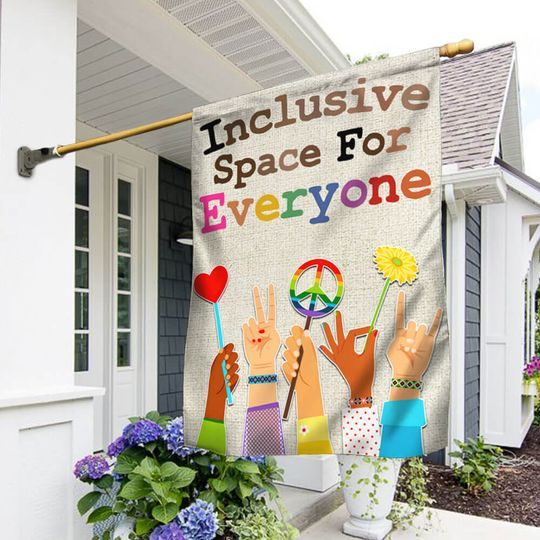 Inclusion Hippie Support LGBT Inclusive Space For Everyone Flag