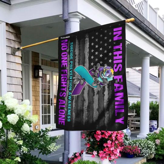 Suicide Prevention Awareness - No One Fights Alone Flag