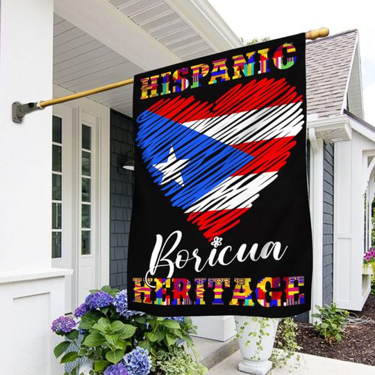 Hispanic Heritage Boricua Puerto Rico Flag