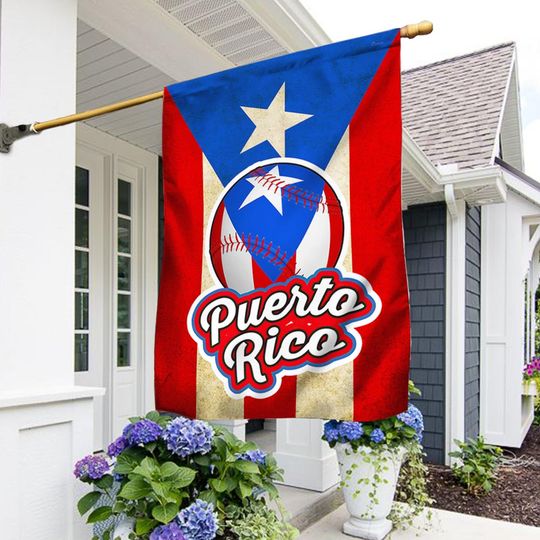 Baseball Puerto Rico Flag