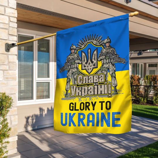 Ukraine Flag Glory To Ukraine