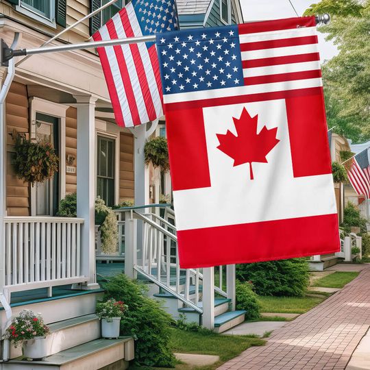 America Canada Poland Flag