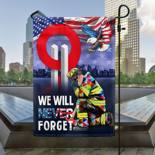 Patriot Day 911 We Will Never Forget Eagle American Flag