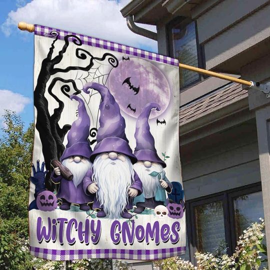 Halloween Witchy Gnomes Flag