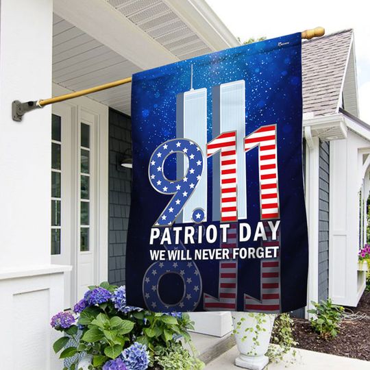911 Patriot Day Flag 9/11 September 11 We Will Never Forget Flag